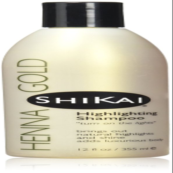 ShiKai Henna Gold Highlighting Shampoo (12 oz) | Hydrating Hair Brightener Enhances Natural Highlights | Add Shine & Volume to Dull Hair