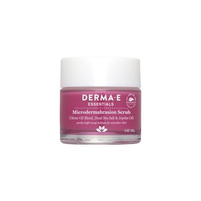 DERMA E Microdermabrasion Scrub with Dead Sea Salt & Citrus Essential Oils Facial Exfoliating Scrub Smooths, Revitalizes and Renews Ideal for Scars and Wrinkles, 2oz