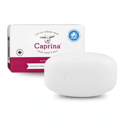 Caprina Fresh Goats Milk Bar Soap, Original | Organic Goat Milk Hand & Body Soap Bars, Moisturizing, Biodegradable, All-Natural & Eco-Friendly | With Vitamins A, B2, and B3-5 oz. (1 Pack)
