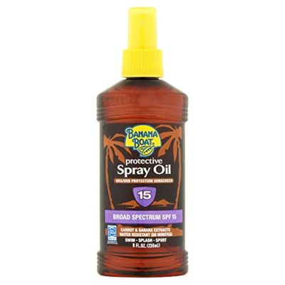 Banana Boat Protective Spray Oil, Sunscreen SPF 15 8 oz