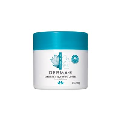 Derma E Vitamin E 12,000 IU Cream  Moisturizer for Face and Body  Multi-purpose Face Cream, Hand Cream and Body Lotion Soothes and Protects, 4 oz