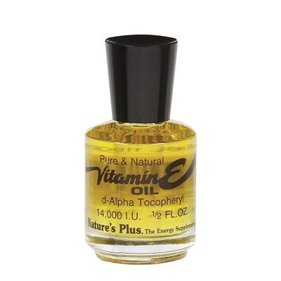 Natures Plus Vitamin E Oil - 14,000 IU, .5 fl oz - Moisturizes Face And Skin, Reduces Brown Spots, Strengthens Nails, Promotes Hair Growth, Antioxidant, Anti-Aging - Vegan