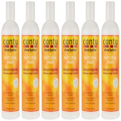 Cantu Natural Hair Condition Creamy Hair Lotion 12 Ounce (354ml) (6 Pack)