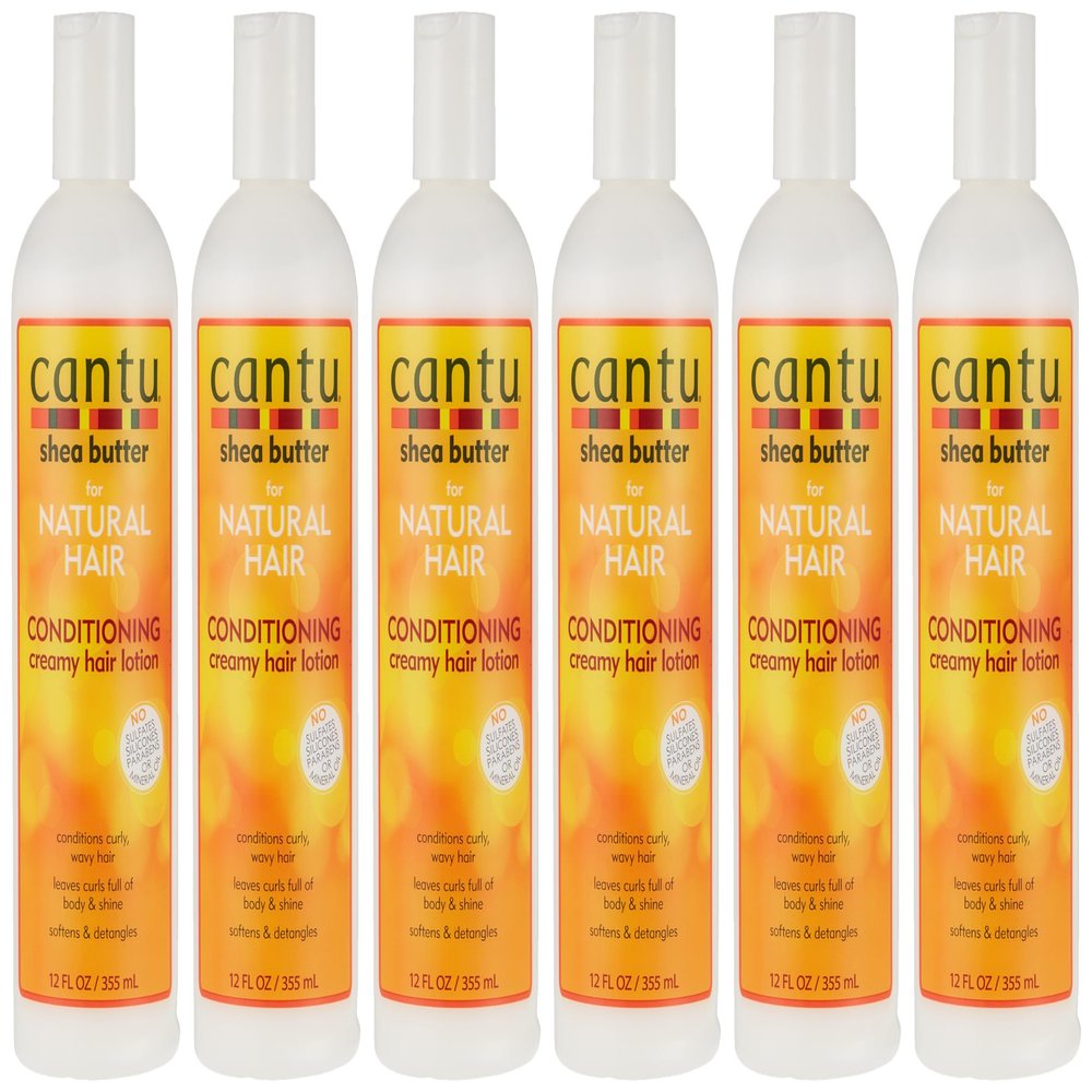 Cantu Natural Hair Condition Creamy Hair Lotion 12 Ounce (354ml) (6 Pack)