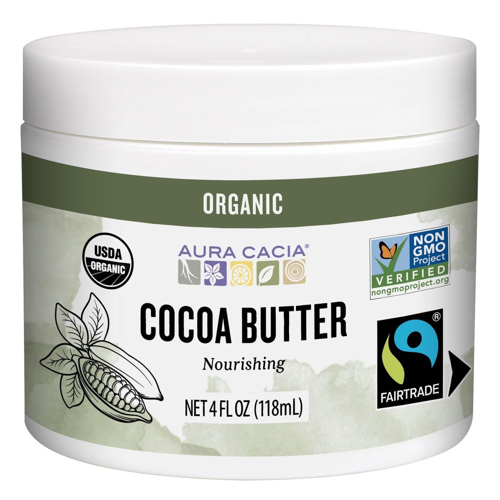 Aura Cacia Natural Cocoa Butter, 4 Ounce (113 g)