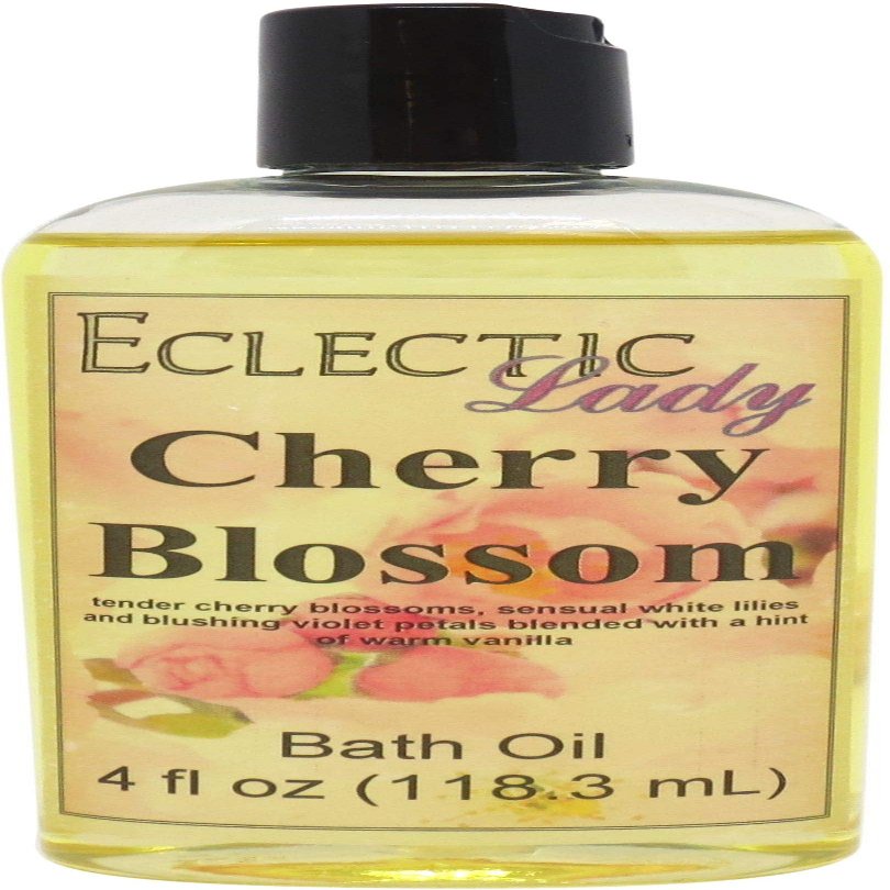 Cherry Blossom Bath Oil, Scented Body Oil, Relaxing Bathing Oil, 4 oz