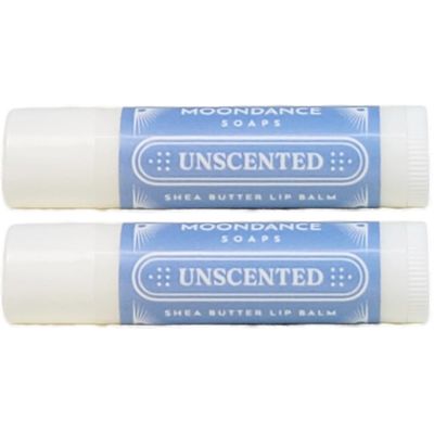 Lip Balm (Pack of 2) - Moisturizing Solution for Dry, Chapped Lips - Smooth, Soothing Salve of Shea Butter, Bees Wax, Sweet Almond Oil, Vitamin E, Pure Essential Oils (Unscented)