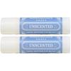 Lip Balm (Pack of 2) - Moisturizing Solution for Dry, Chapped Lips - Smooth, Soothing Salve of Shea Butter, Bees Wax, Sweet Almond Oil, Vitamin E, Pure Essential Oils (Unscented) view 1