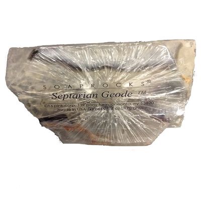 SoapRocks TS Pink Septarian Geode Soap that looks like a Rock ~ 6 oz. Gem Rocks Birthstone Jabn Gemstone