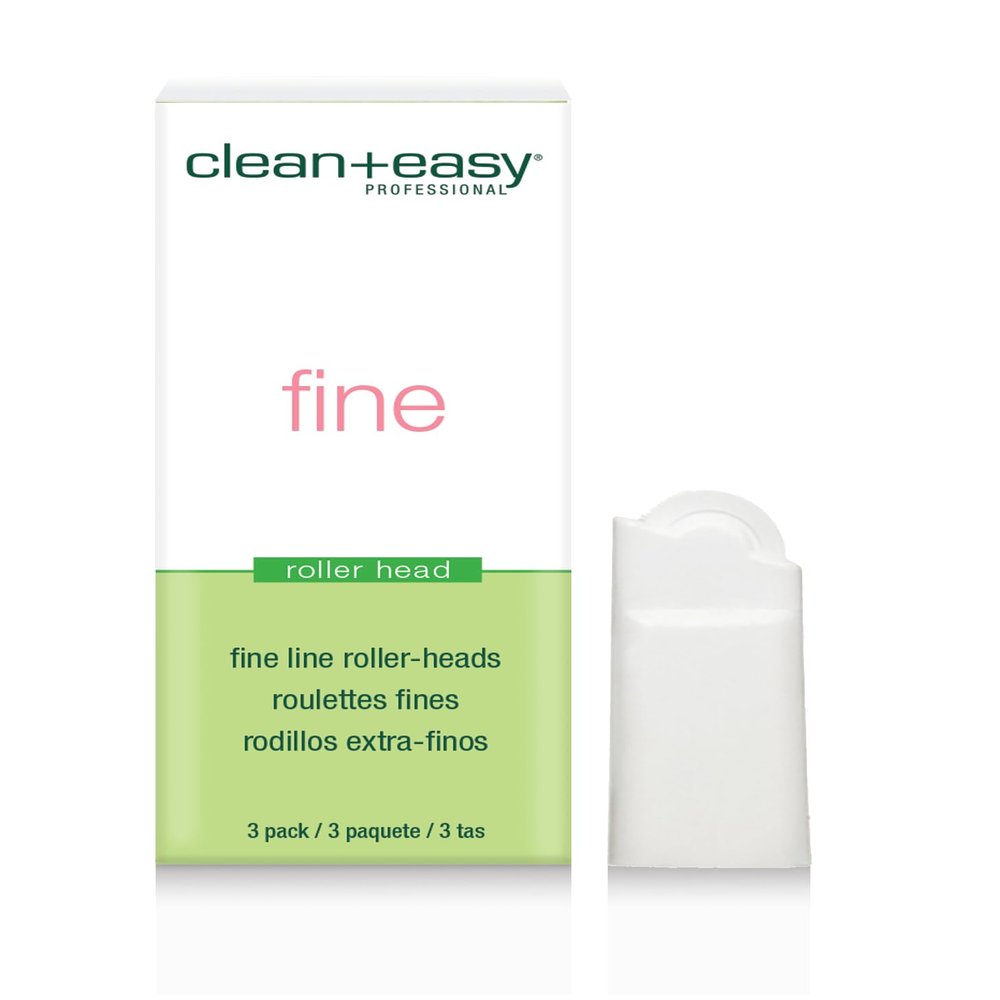Clean + Easy Fine Line Wax Roller Heads  Roll On Wax Applicator for Precise Hair Removal on Face, Brows & Upper Lip, 3 Pack