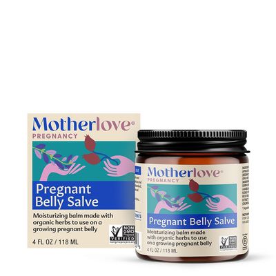 Motherlove Pregnant Belly Salve (4 oz) Moisturizing Balm to Use on Growing BellyNon-GMO & Organic Herbs