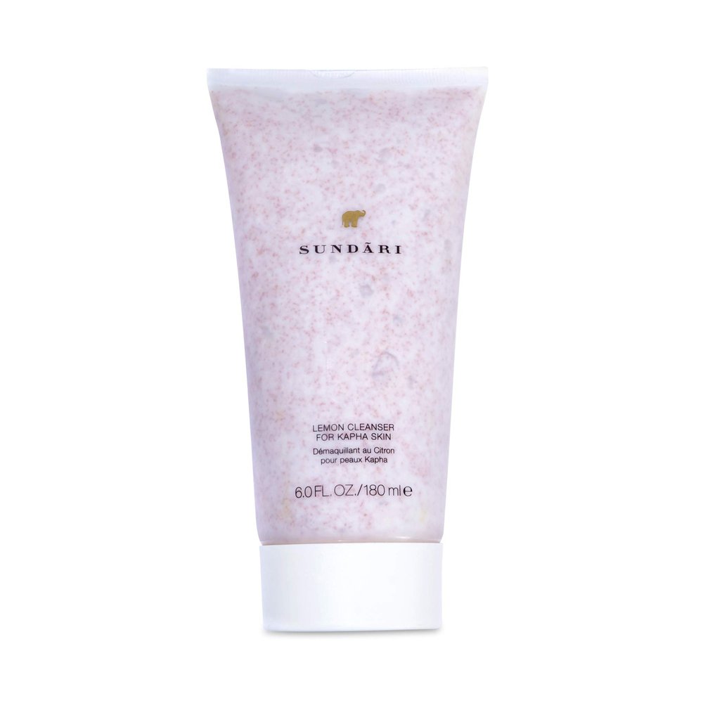 SUNDARI Lemon Cleanser, 6.0 Fl Oz, Gentle Exfoliating Cream Formula, Removes Impurities, Balances pH, Non-Foaming, Controls Excess Oil, For Oily Skin