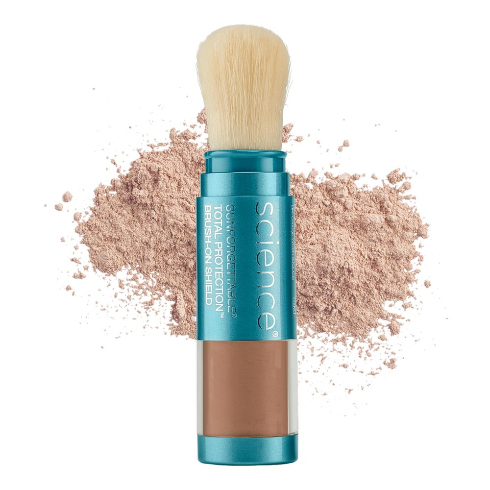 Colorescience Brush-On Sunscreen Mineral Powder SPF 50 for Sensitive Skin, Deep