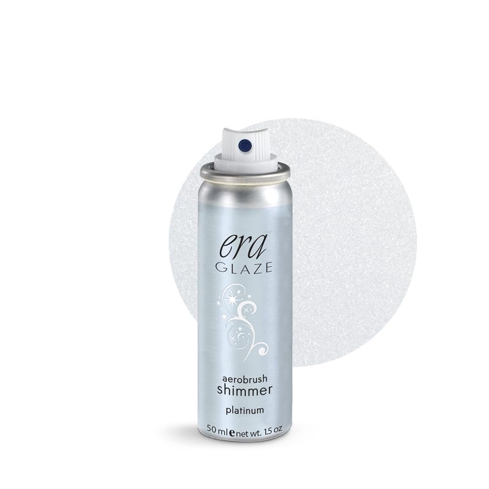 Era Beauty Spray on Makeup, Shimmer - Platinum, 1.5 Ounce