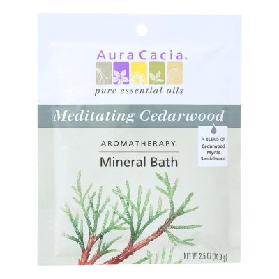 AURA CACIA Mnrl Bath,meditate Cedarw, 2.5 Ounce