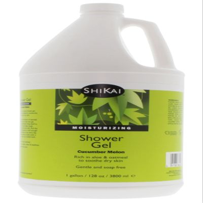 ShiKai Daily Moisturizing Shower Gel (Cucumber Melon, 1 Gallon) | Gentle Formula | with Aloe Vera & Oatmeal for Soft, Healthy Skin | Dry Skin Relief