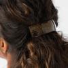 Large Brown Hair Barrette for Thick Hair, Rectangle Volume French Barrette for Women, Strong Hold, Comfortable and Easy to Use, Metallic Mojave | France Luxe view 3