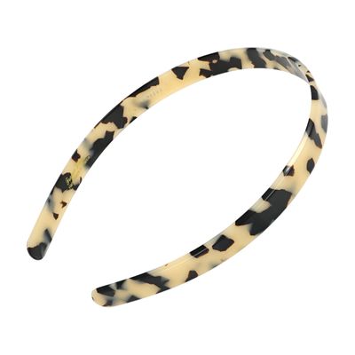 Ivory Tortoise Headband for Women, France Luxe 1/2" Ultracomfort, Flexible Fit Plastic Headband with Gentle Teeth, Comfortable, All-Day Hold, Ivory Tokyo