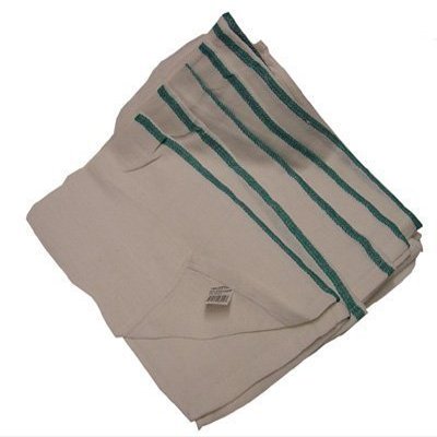 Barber Towel 26 Oz. White With Green Stripe (1) Dozen