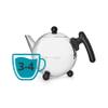 bredemeijer Bella Ronde Double Walled Teapot, 0.75 Liter, Stainless Steel Glossy Finish with Black Accents view 3