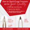 Rubis Switzerland Slanted Tip Tweezer-Silver view 2