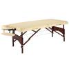 Master Massage 28" Argo Portable Massage Table in Cream with Walnut Legs- Spa Bed for Tabletop Exercise & Massage- Beauty Bed Tattoo Bed- Lash Table view 1
