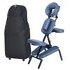 Professional Portable and Lightweight Tattoo/Massage Chair by Master Massage - Folding Aluminum Frame with Adjustable Features and Wheeled Carrying Case, Blue view 1