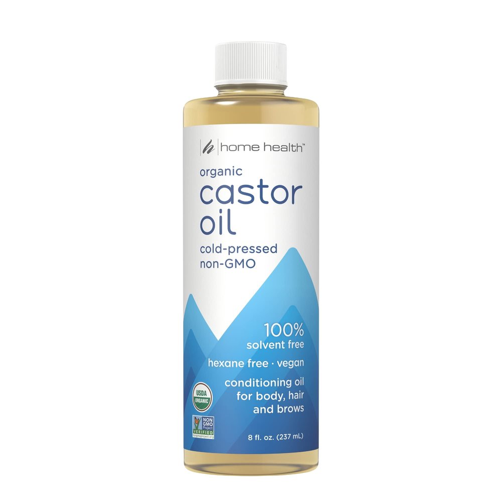 Home Health Castor Oil - 8 fl oz - Conditioning Oil for Body, Skin & Brows - Non-GMO, USDA-Certified Organic - Cold Pressed - Solvent & Hexane Free