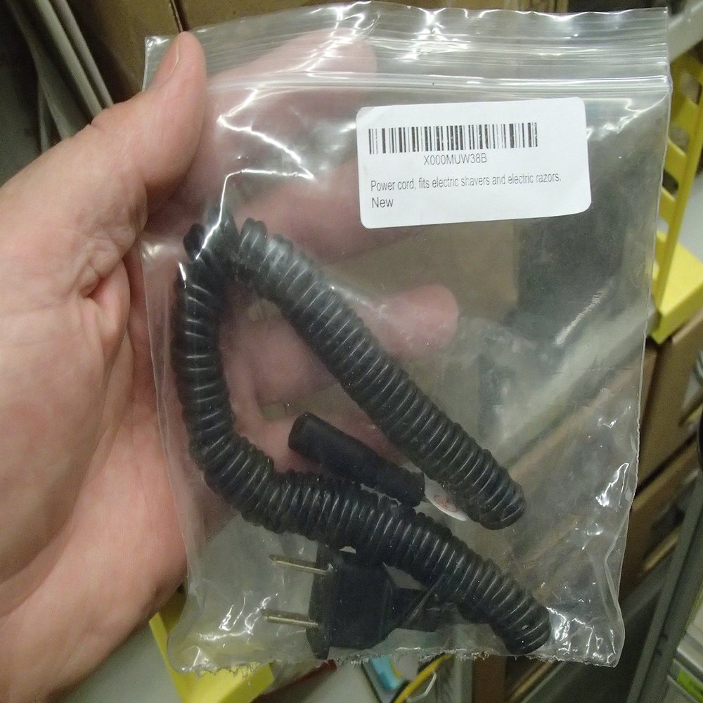 Power Cord, fits Electric shavers and Electric Razors.