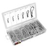 Performance Tool W5210 Hair Pin Assortment Kit, 150 Piece | Zinc Plated Steel Clips | For Use on Hitch Pin Lock System view 1