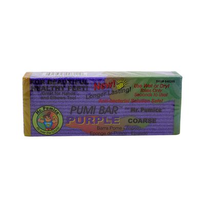 Mr. Pumice Purple PUMI Bar - Extra-Coarse, Pumice Stone for Feet Callus Remover, Pedicure Tools for Feet, Foot Scrubber for Dead Skin Remover, Foot Care, 1 Pack