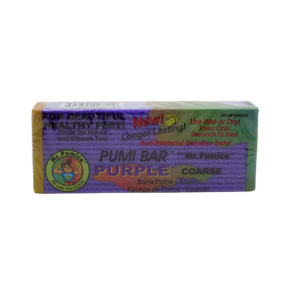 Mr. Pumice Purple PUMI Bar - Extra-Coarse, Pumice Stone for Feet Callus Remover, Pedicure Tools for Feet, Foot Scrubber for Dead Skin Remover, Foot Care, 1 Pack