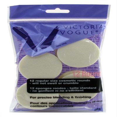 Victoria Vogue Cosmetic Rounds Latex, Regular Size, 12 Ea, 12count