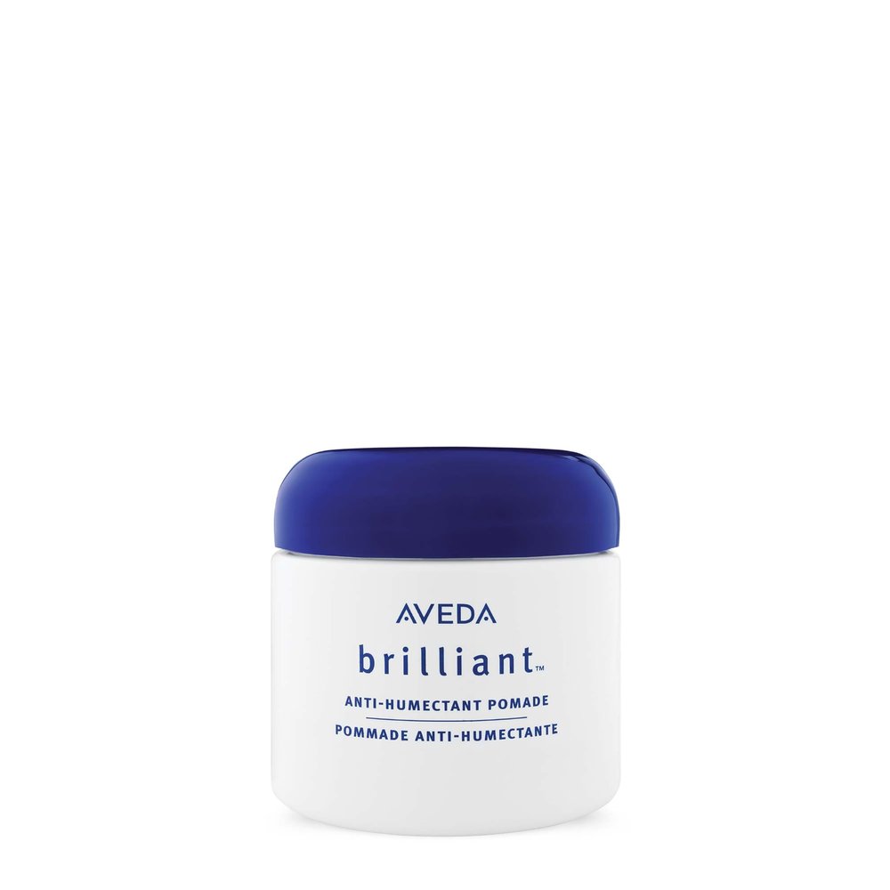 Aveda Brilliant Anti-Humectant Pomade | Helps Prevent Frizz & Flyaways | Protects Against Humidity | for Curly & Coily Hair Types, 2.5 Ounce