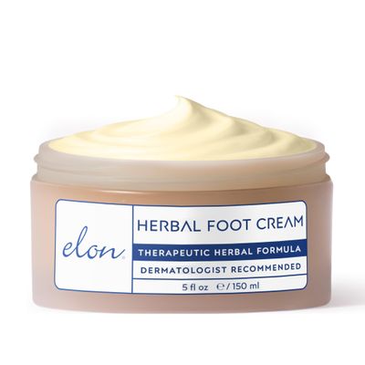 Elon Herbal Foot Cream (5 oz.)  Hydrating Foot Healing Cream w/Vitamin E & Green Tea Extract  Moisturizing & Instant Relief  For Dry Cracked Feet