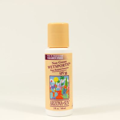 Arizona Sun Wetsports Water Resistant Sunscreen SPF 30  2 oz -Total Sun Protection Lotion Sunscreen Cream - Face and Body Sun Screen  Sun Block