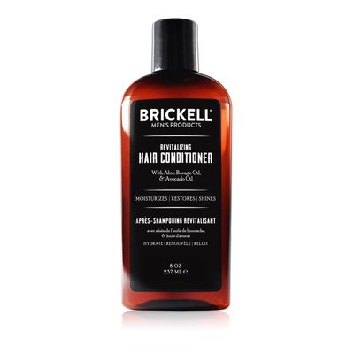 Brickell Men's Revitalizing Hair Conditioner for Men, Natural and Organic Nourishing Hair Conditioner, Restores Shine and Moisture, 8 Ounce, Scented, New Formula