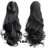Simpleyourstyle 55cm Synthetic Jaws Clamp Claw Curl Ponytails Hair Extensions Clip in on Hairpiece Heat Resistant Blonde Brown Black U Pick (1B Natural Black) view 1