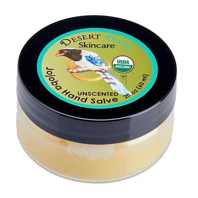 USDA Certified Unscented Organic Jojoba Oil Hand Salve, Balm( 2 oz/60 g)