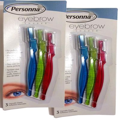 Easy! Fast! Personna Disposable Eyebrow Shapers 3 Each (Pack of 2)