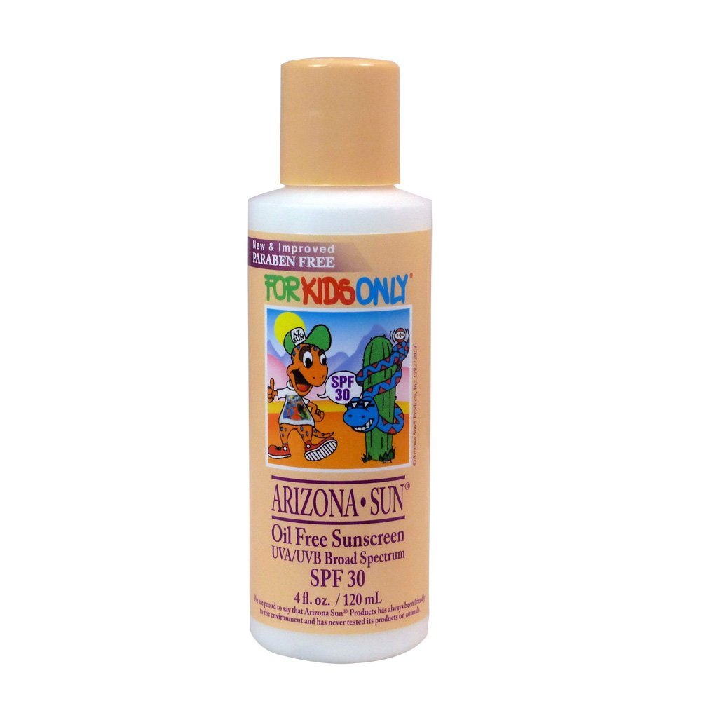 Arizona Sun - Sunscreen SPF 30 For Kids  4 oz  Total Sun Protection Lotion - Oil Free - Face and Body  Just for Kids