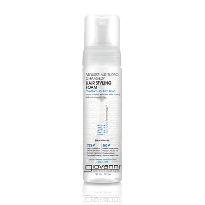 GIOVANNI Mousse Hair Styling Foam - Mousse for Curly Hair, Volumizing Hair Foam for Women & Men, Foaming, Add Texture for Curls & Wavy Hair, Defining & Enhancing - 7 Fl Oz (Pack of 1)