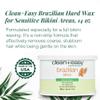 Clean + Easy Brazilian Wax  Hard Wax Bikini Hair Removal for Intimate Areas, No-Strip Formula for Coarse Hair, 14 oz view 2
