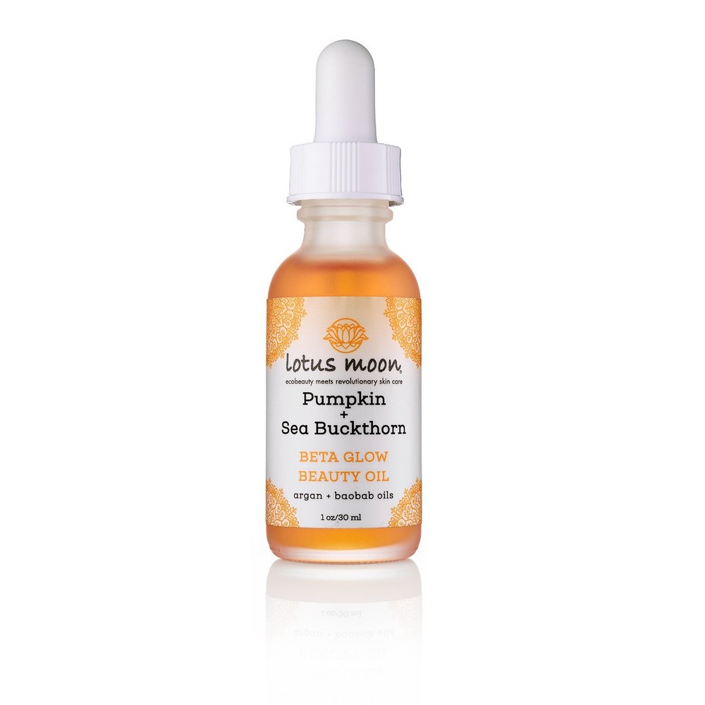 Lotus Moon - Pumpkin + Sea Buckthorn Beta Glow Facial Oil | Best Face Oil and Serum For Anti Aging Skin Care For Women and Men, Made in USA, (1oz/30ml)