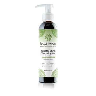 Lotus Moon - Mineral Earth Cleansing Gel, Oily Skin Types | Plant-Based, Clean, Cruelty-Free, Functional Skincare (6.5 fl oz | 196 ml)