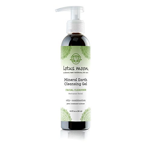 Lotus Moon - Mineral Earth Cleansing Gel, Oily Skin Types | Plant-Based, Clean, Cruelty-Free, Functional Skincare (6.5 fl oz | 196 ml)