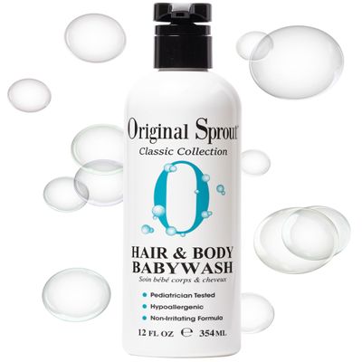 Original Sprout Hair and Body Baby Wash. Organic Vegan Baby Shampoo and Body Wash for Sensitive Skin. 12 ounce (Packaging May Vary)