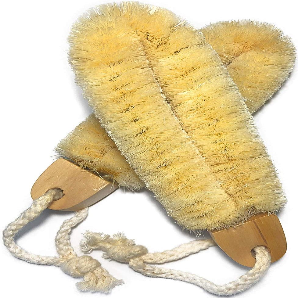 2 pcs/set Hard Texture Natural Foot Smoothing Brush For Dry or Wet Use, 2 pack