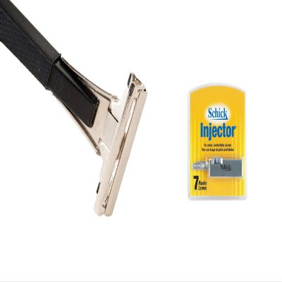 Schick Classic Single Edge Razor Handle + 7 Ct. Refill Blades - Compatible with Schick Injector Razor Blades