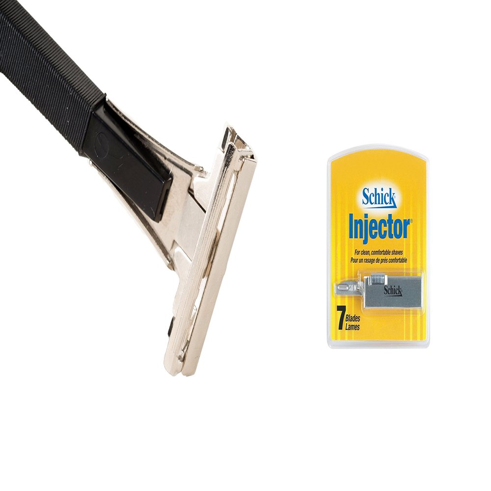 Schick Classic Single Edge Razor Handle + 7 Ct. Refill Blades - Compatible with Schick Injector Razor Blades